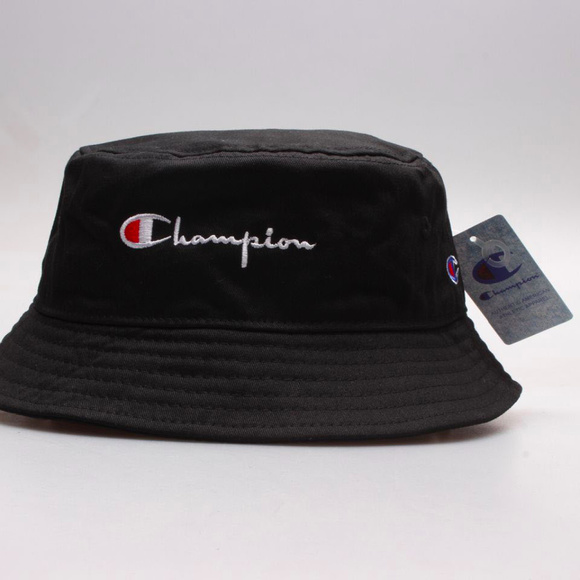 champion black bucket hat